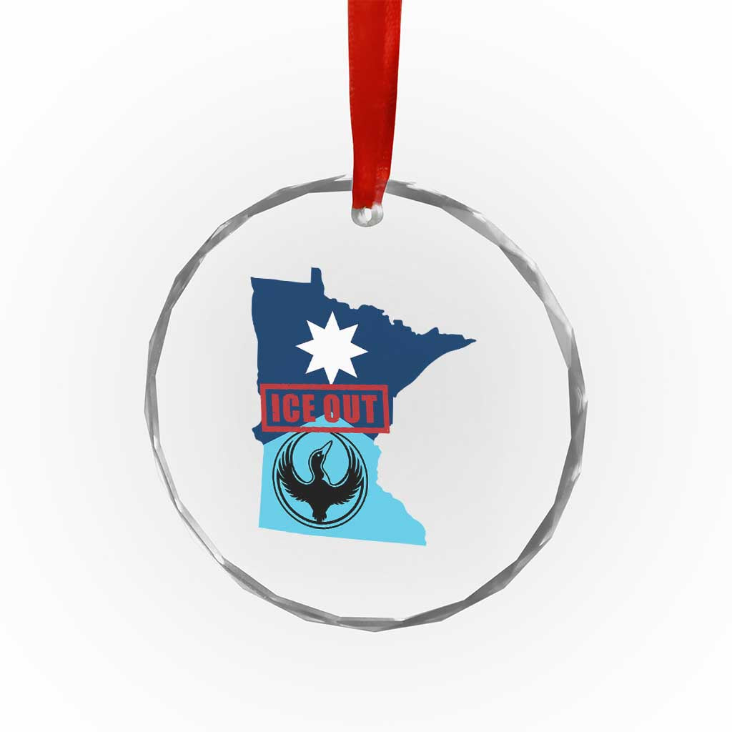 Minnesota Resist Anti ICE Immigration Protest Crystal Glass Ornament Ice Out TS14 Print Your Wear