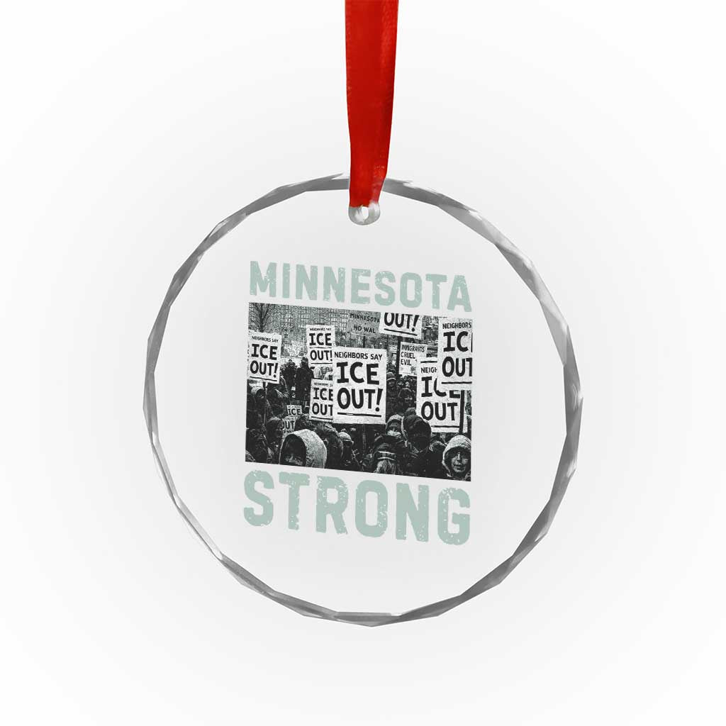 Minnesota Strong Crystal Glass Ornament Minneapolis ICE Out Anti ICE Protest Right Now TS14 Print Your Wear