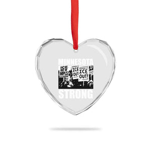 Minnesota Strong Heart Crystal Glass Ornament Resist Anti ICE Immigration Protest TS14 Print Your Wear