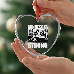 Minnesota Strong Heart Crystal Glass Ornament Resist Anti ICE Immigration Protest TS14 Print Your Wear
