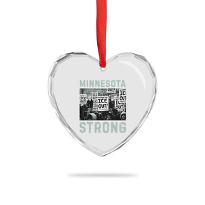 Minnesota Strong Heart Crystal Glass Ornament Minneapolis ICE Out Anti ICE Protest Right Now TS14 Print Your Wear