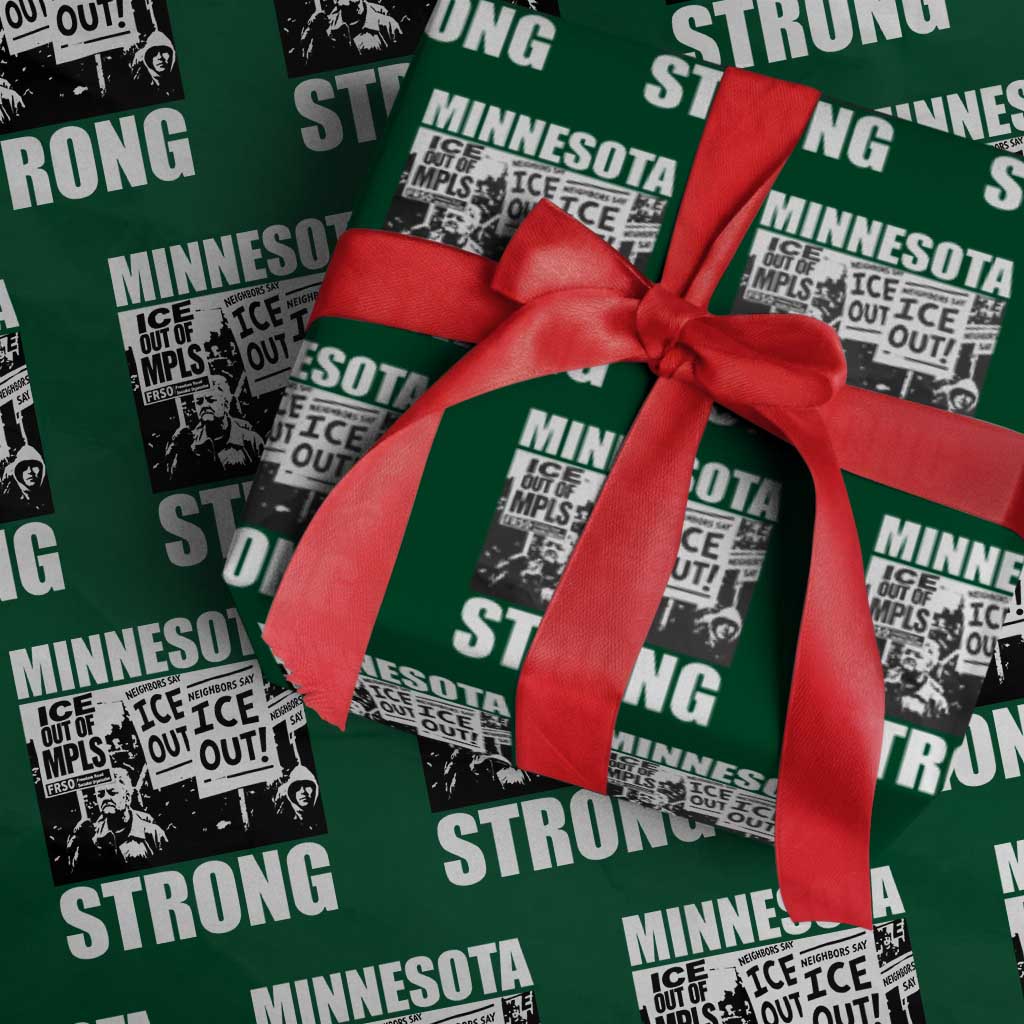 Minnesota Strong Wrapping Paper Roll Resist Anti ICE Immigration Protest TS14 Green Print Your Wear
