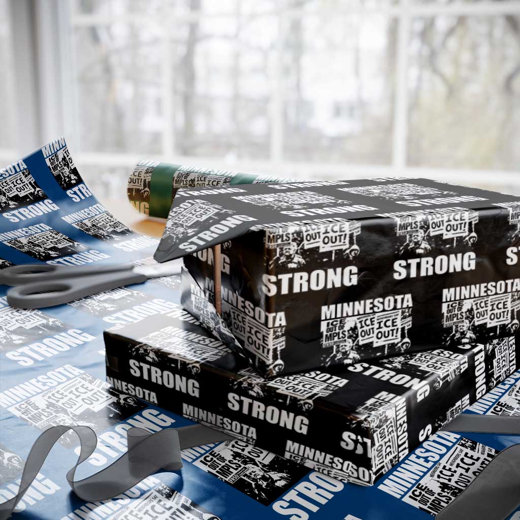 Minnesota Strong Wrapping Paper Roll Resist Anti ICE Immigration Protest TS14 Black Print Your Wear