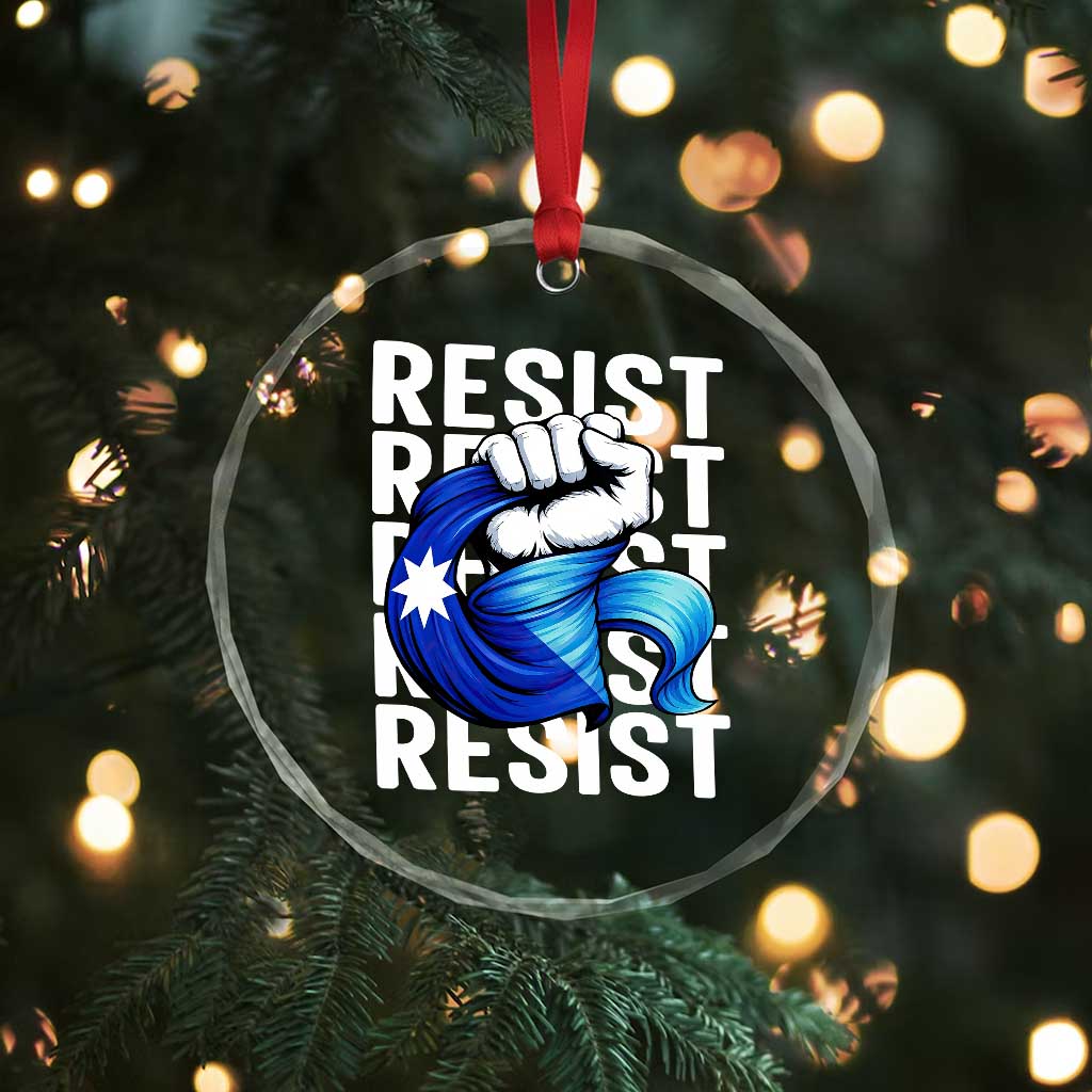 Minnesota Resist Ice Out Crystal Glass Ornament Support MN Anti Ice Movement TS12 Print Your Wear