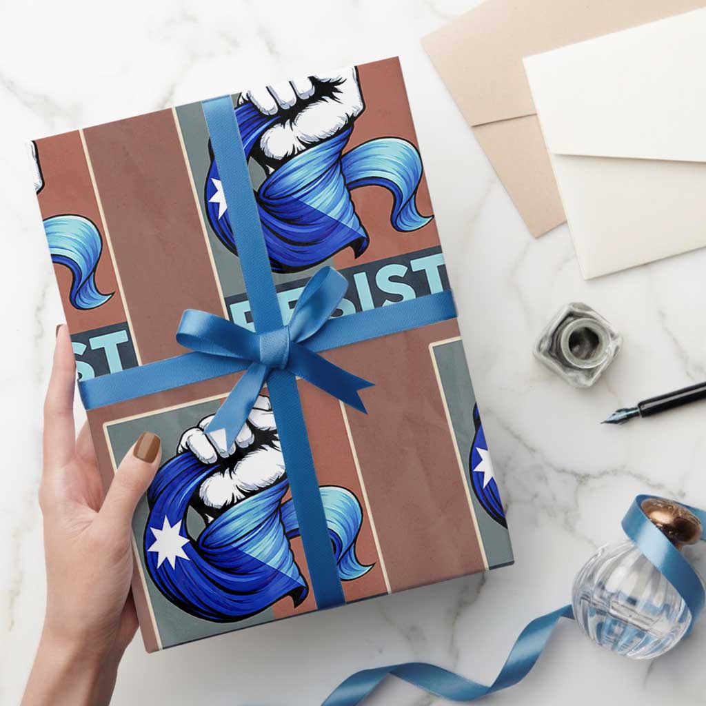 Minnesota Resist Ice Out Wrapping Paper Roll MM Support Gift TS12 Mocha Print Your Wear