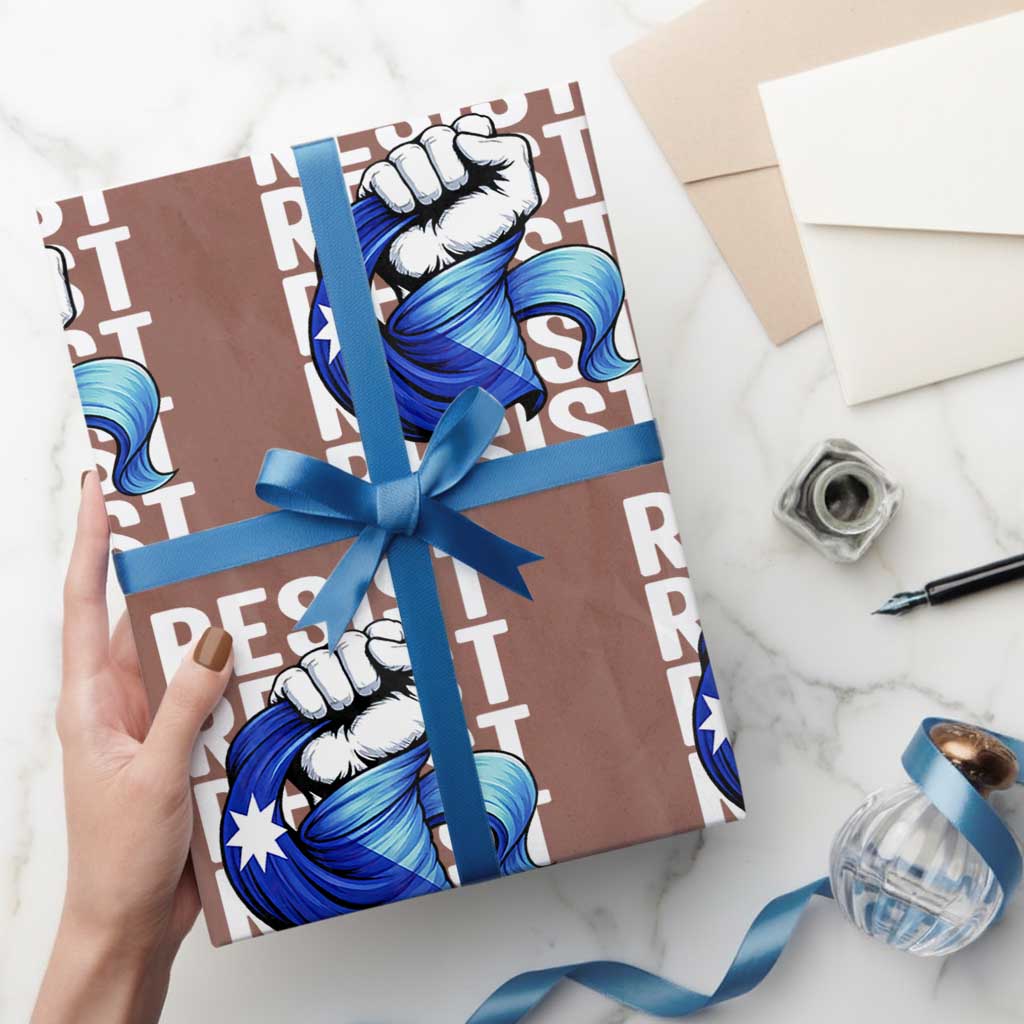 Minnesota Resist Ice Out Wrapping Paper Roll Support MN Anti Ice Movement TS12 Mocha Print Your Wear