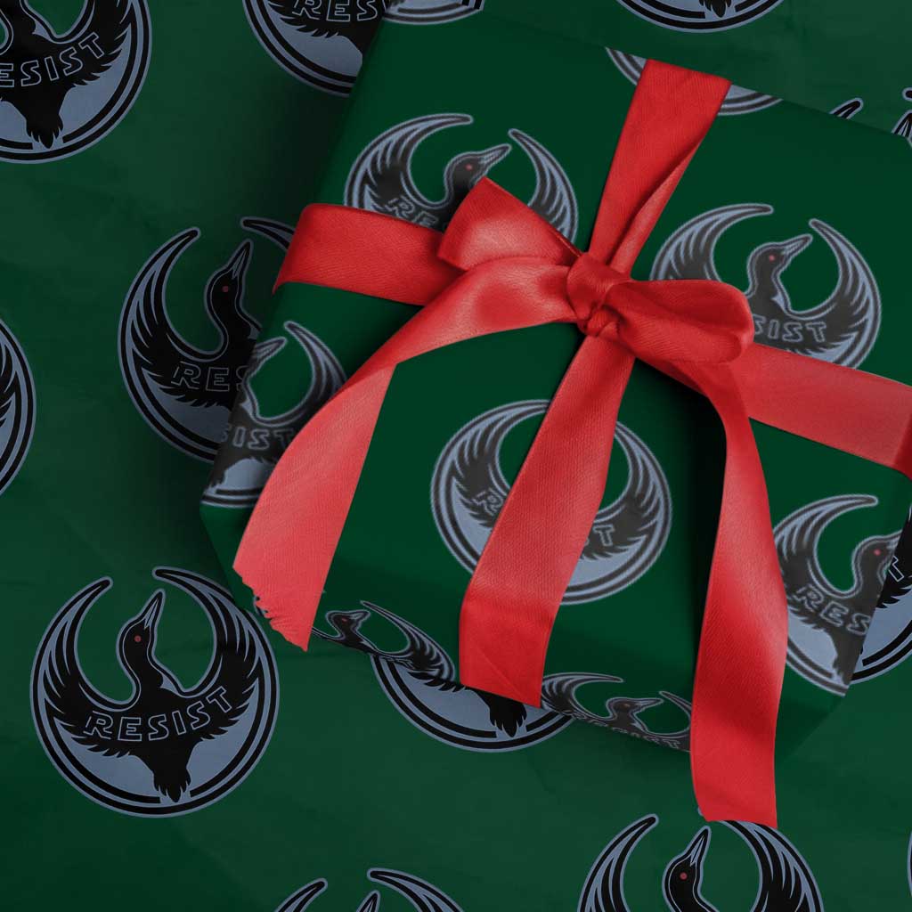 Minnesota Resist Loon Rebellion Emblem Wrapping Paper Roll TS02 Green Print Your Wear