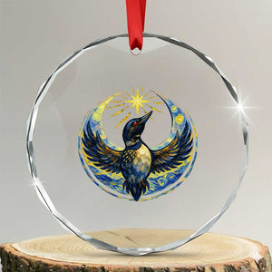 Minnesota Strong Crystal Glass Ornament Minneapolis Loon Starry Night Van Gogh TS14 Transparent Glass 3'' Circle Print Your Wear