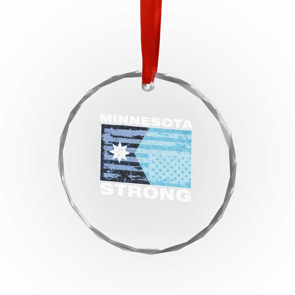 Minnesota Strong Crystal Glass Ornament MN State Flag Political Protest MN Resistance Abolish ICE TS14 Print Your Wear