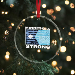 Minnesota Strong Crystal Glass Ornament MN State Flag Political Protest MN Resistance Abolish ICE TS14 Print Your Wear