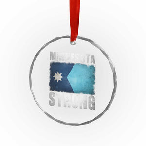 Minnesota Strong Crystal Glass Ornament MN State Pride Community Resistance TS11 Print Your Wear