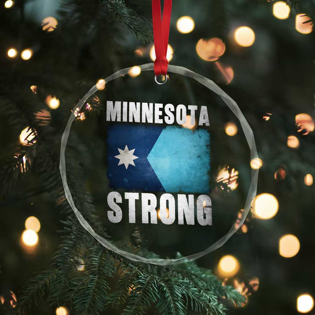 Minnesota Strong Crystal Glass Ornament MN State Pride Community Resistance TS11 Print Your Wear
