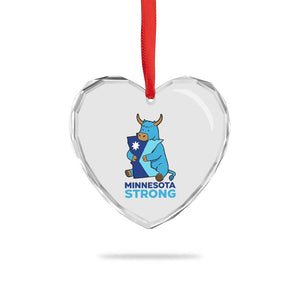 Minnesota Strong Heart Crystal Glass Ornament Blue Ox Midwest Folklore Heritage TS12 Print Your Wear