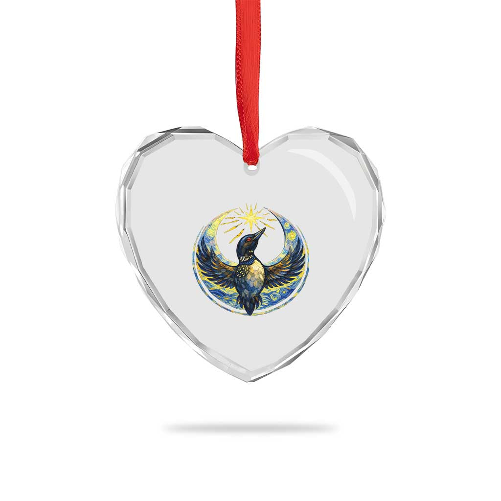 Minnesota Strong Heart Crystal Glass Ornament Minneapolis Loon Starry Night Van Gogh TS14 Print Your Wear