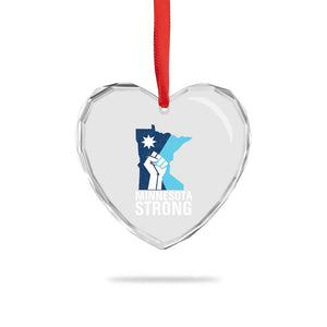 Minnesota Strong Heart Crystal Glass Ornament Minneapolis Resist ICE Immigration Human Rights Protest TS14 Print Your Wear