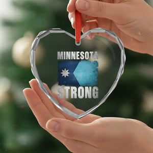 Minnesota Strong Heart Crystal Glass Ornament MN State Pride Community Resistance TS11 Print Your Wear