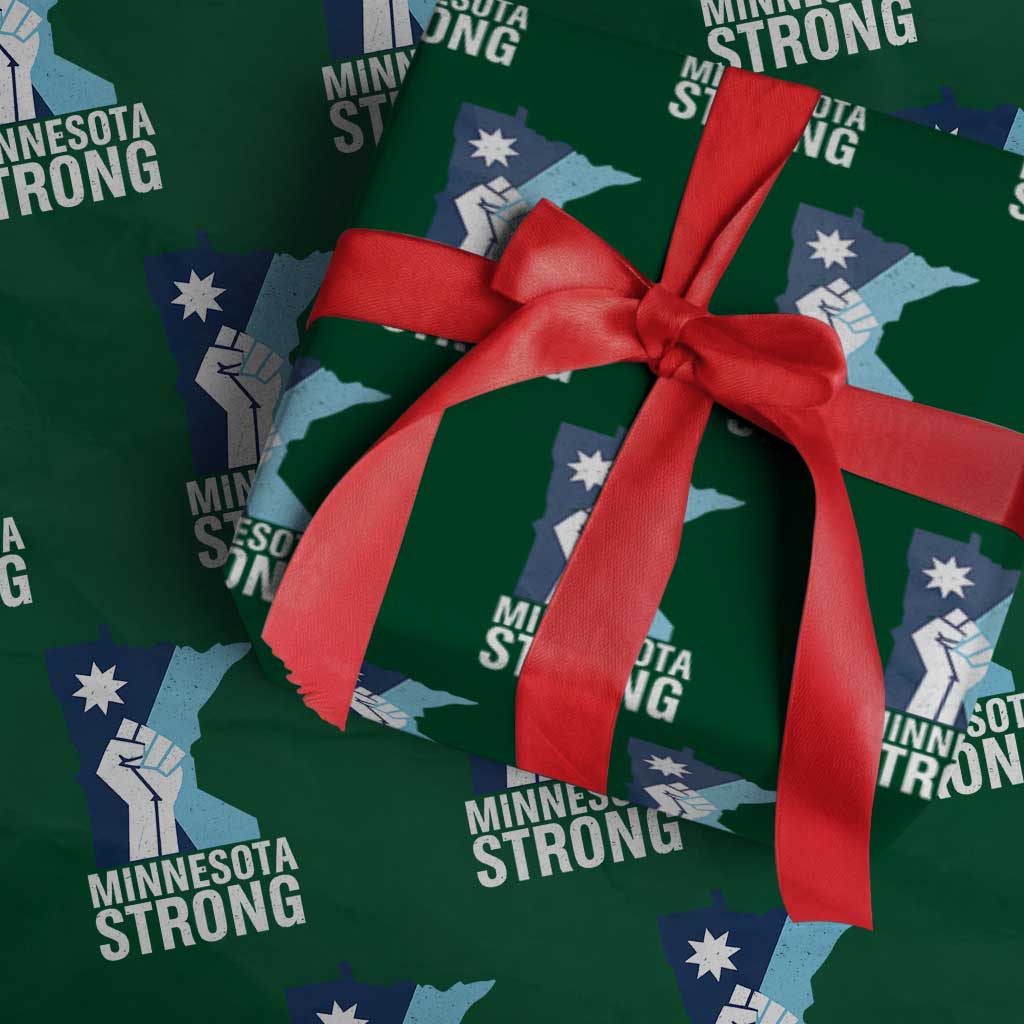 Minnesota Strong Wrapping Paper Roll Minneapolis Resist ICE Immigration Human Rights Protest TS14 Green Print Your Wear