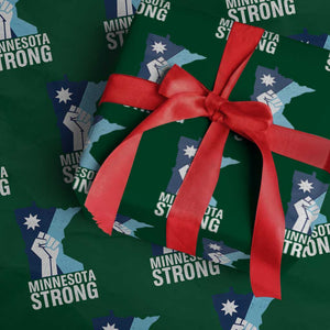 Minnesota Strong Wrapping Paper Roll Minneapolis Resist ICE Immigration Human Rights Protest TS14 Green Print Your Wear