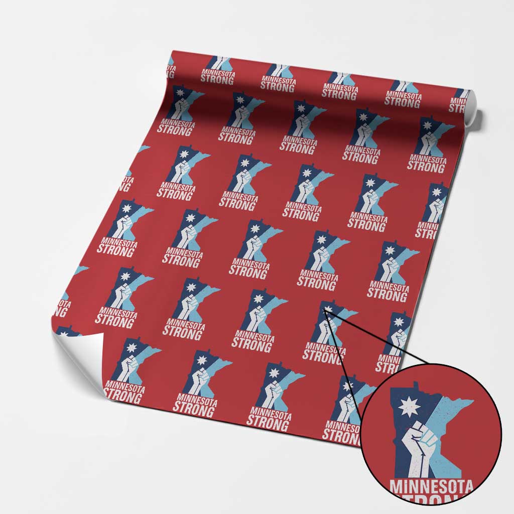 Minnesota Strong Wrapping Paper Roll Minneapolis Resist ICE Immigration Human Rights Protest TS14 Red Print Your Wear