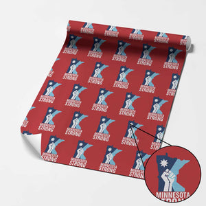 Minnesota Strong Wrapping Paper Roll Minneapolis Resist ICE Immigration Human Rights Protest TS14 Red Print Your Wear