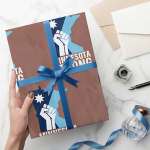 Minnesota Strong Wrapping Paper Roll Minneapolis Resist ICE Immigration Human Rights Protest TS14 Mocha Print Your Wear