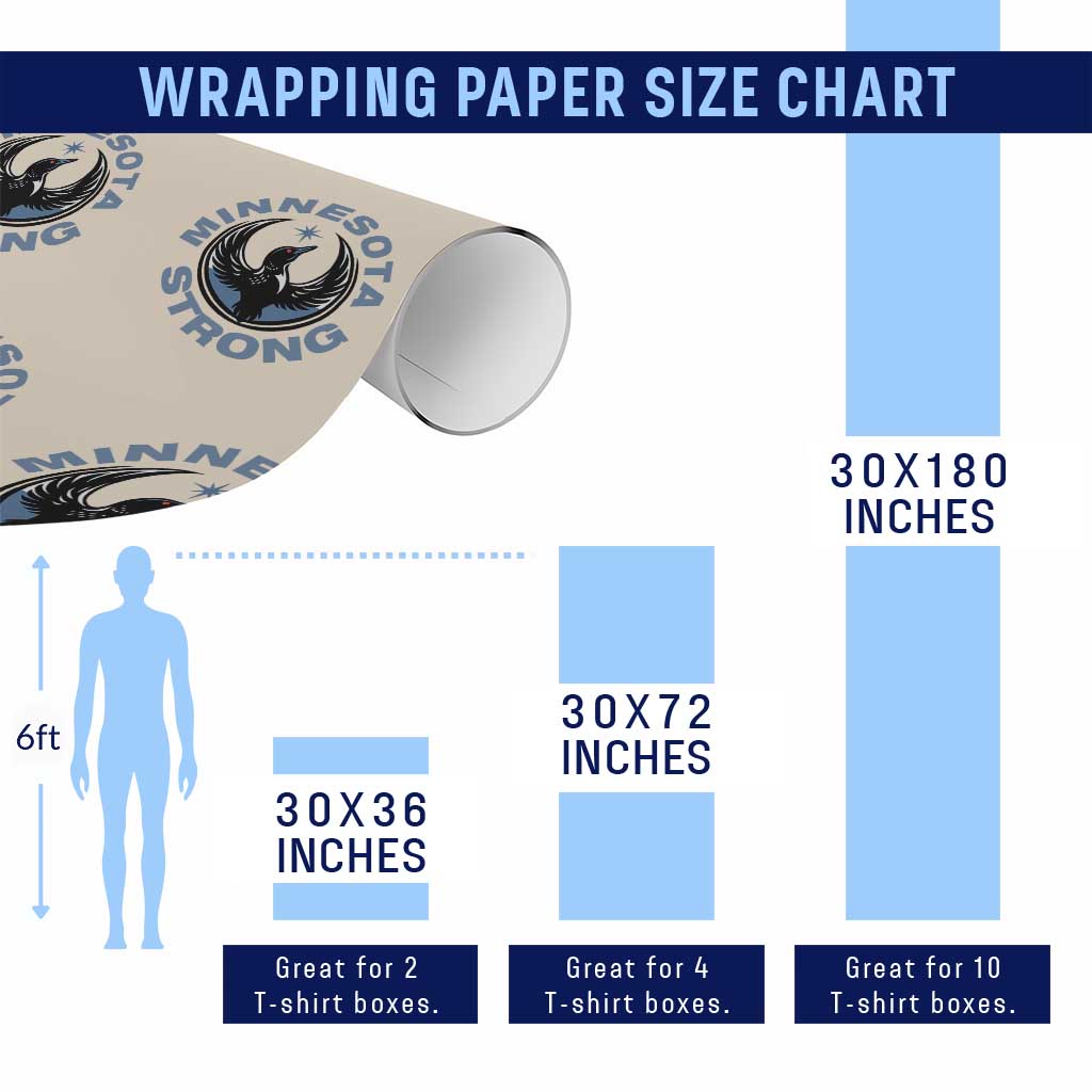 Minnesota Strong Wrapping Paper Roll MN State Bird Loon Resistance Political Protest TS14 Print Your Wear