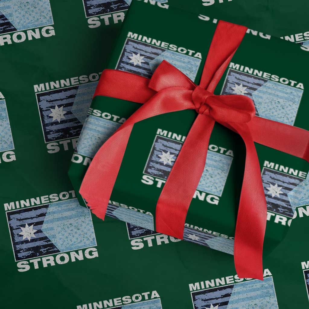 Minnesota Strong Wrapping Paper Roll MN State Flag Political Protest MN Resistance Abolish ICE TS14 Green Print Your Wear