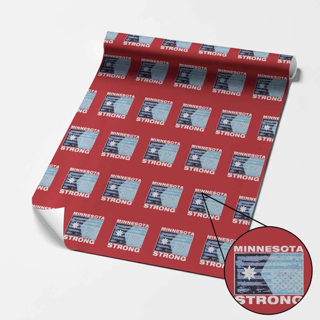 Minnesota Strong Wrapping Paper Roll MN State Flag Political Protest MN Resistance Abolish ICE TS14 Red Print Your Wear