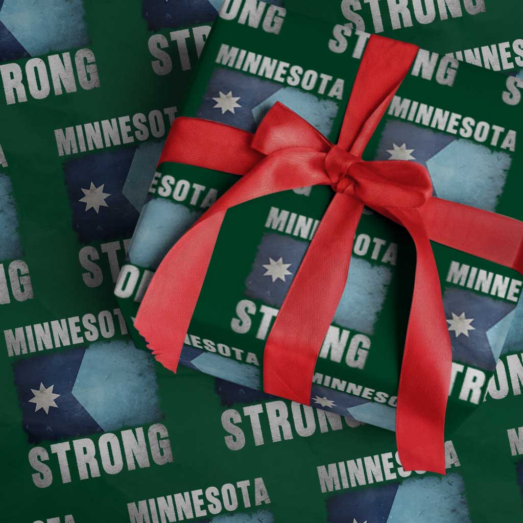 Minnesota Strong Wrapping Paper Roll MN State Pride Community Resistance TS11 Green Print Your Wear