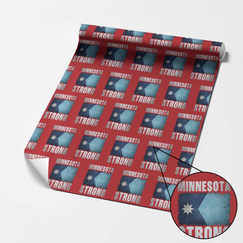 Minnesota Strong Wrapping Paper Roll MN State Pride Community Resistance TS11 Red Print Your Wear