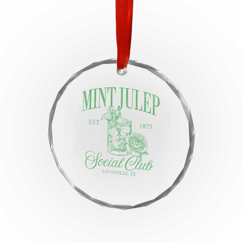 Mint Julep Social Club KY Funny Derby Cocktail Crystal Glass Ornament TS11 Print Your Wear