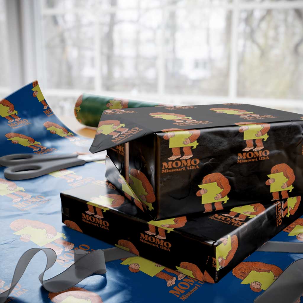 Missouri Cryptid Local Legend Wrapping Paper Roll Momo The Monster Lover Graphic TS12 Black Print Your Wear