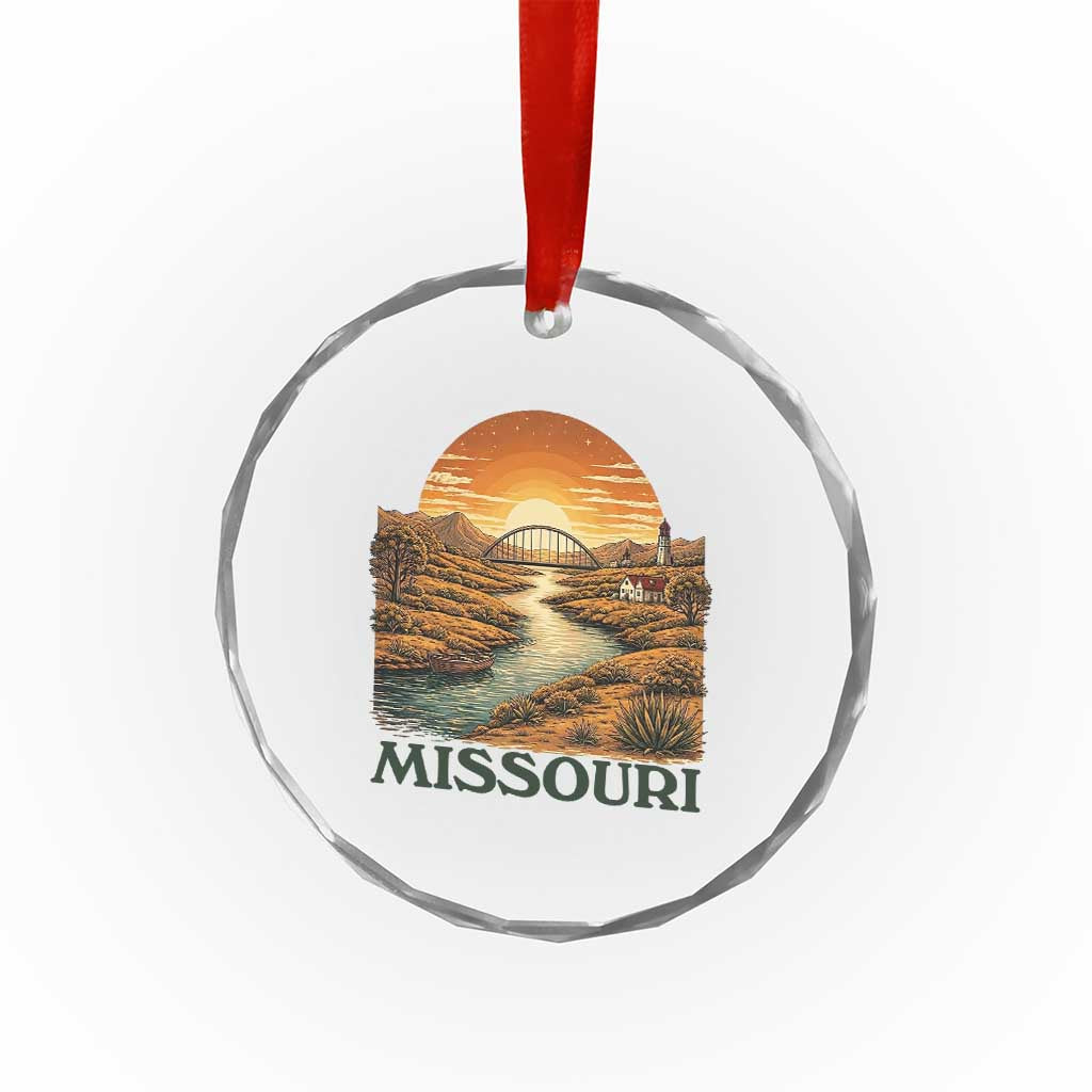 Missouri Outdoors Adventure Crystal Glass Ornament The Show Me State Souvenir TS12 Print Your Wear