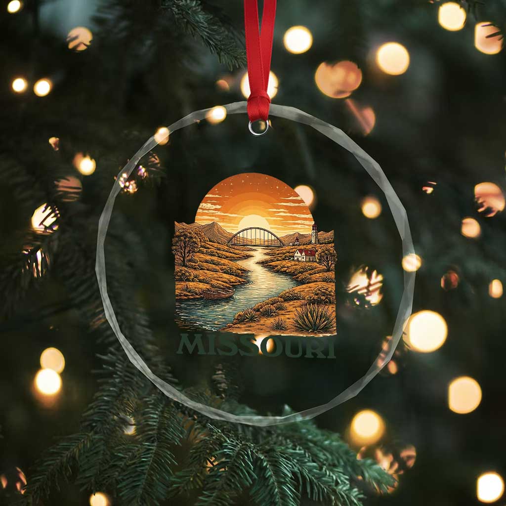 Missouri Outdoors Adventure Crystal Glass Ornament The Show Me State Souvenir TS12 Print Your Wear