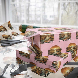 Missouri Outdoors Adventure Wrapping Paper Roll The Show Me State Souvenir TS12 Light Pink Print Your Wear