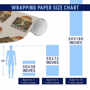 Missouri Outdoors Adventure Wrapping Paper Roll The Show Me State Souvenir TS12 Print Your Wear