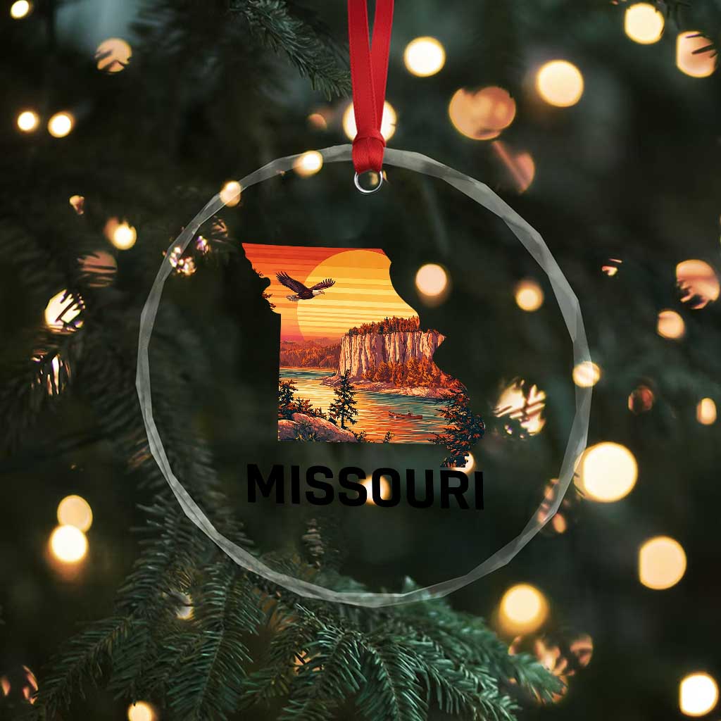 Missouri State Map Nature Travel Crystal Glass Ornament The Show Me State Pride TS12 Print Your Wear