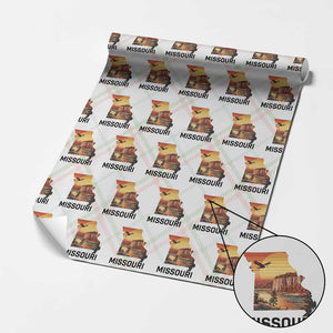 Missouri State Map Nature Travel Wrapping Paper Roll The Show Me State Pride TS12 Christmas Plaid Print Your Wear