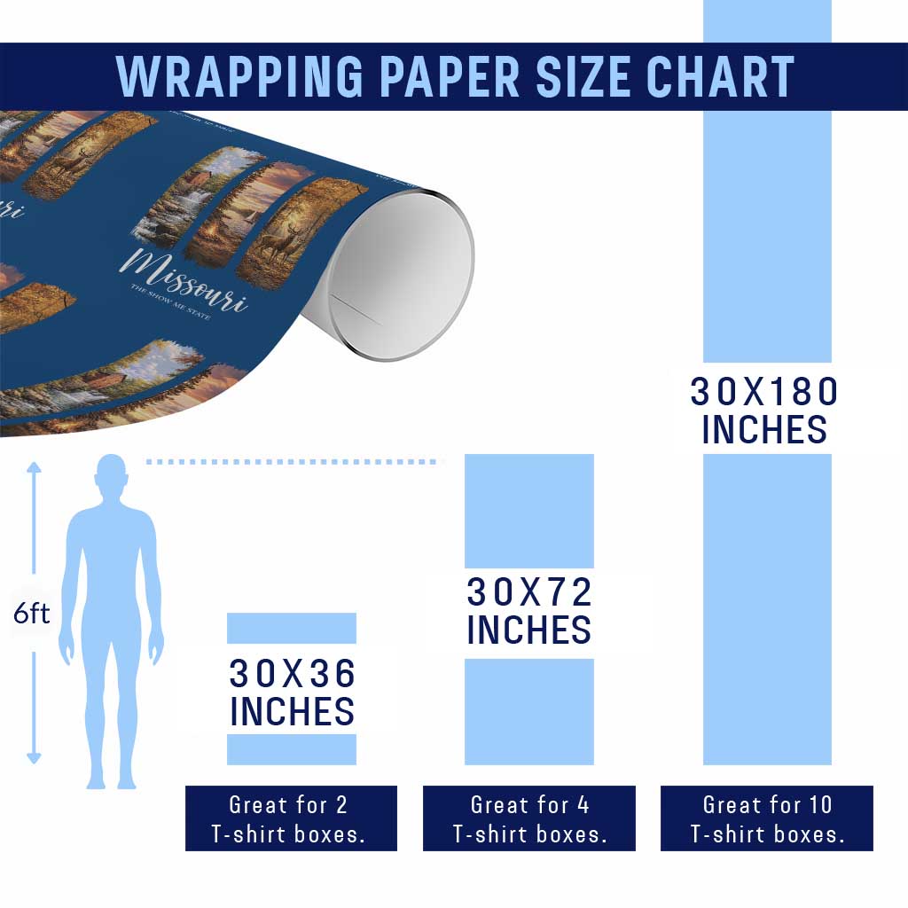 Missouri The Show Me State Wrapping Paper Roll Midwest Pride TS12 Print Your Wear