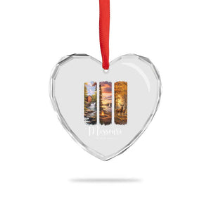 Missouri The Show Me State Heart Crystal Glass Ornament Midwest Pride TS12 Print Your Wear