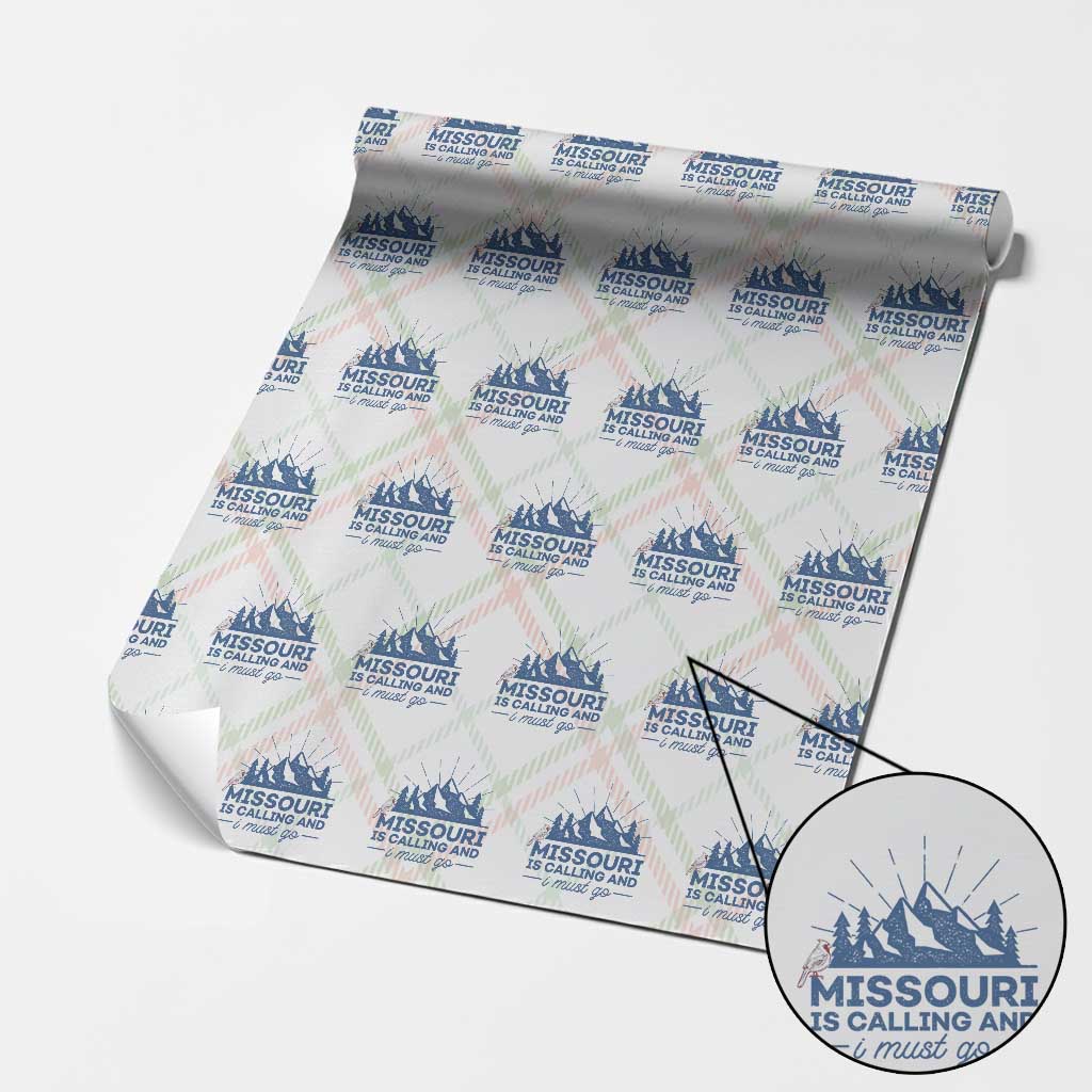 Missouri Traveling Lover Wrapping Paper Roll Missouri Is Calling And I Must Go TS12 Christmas Plaid Print Your Wear