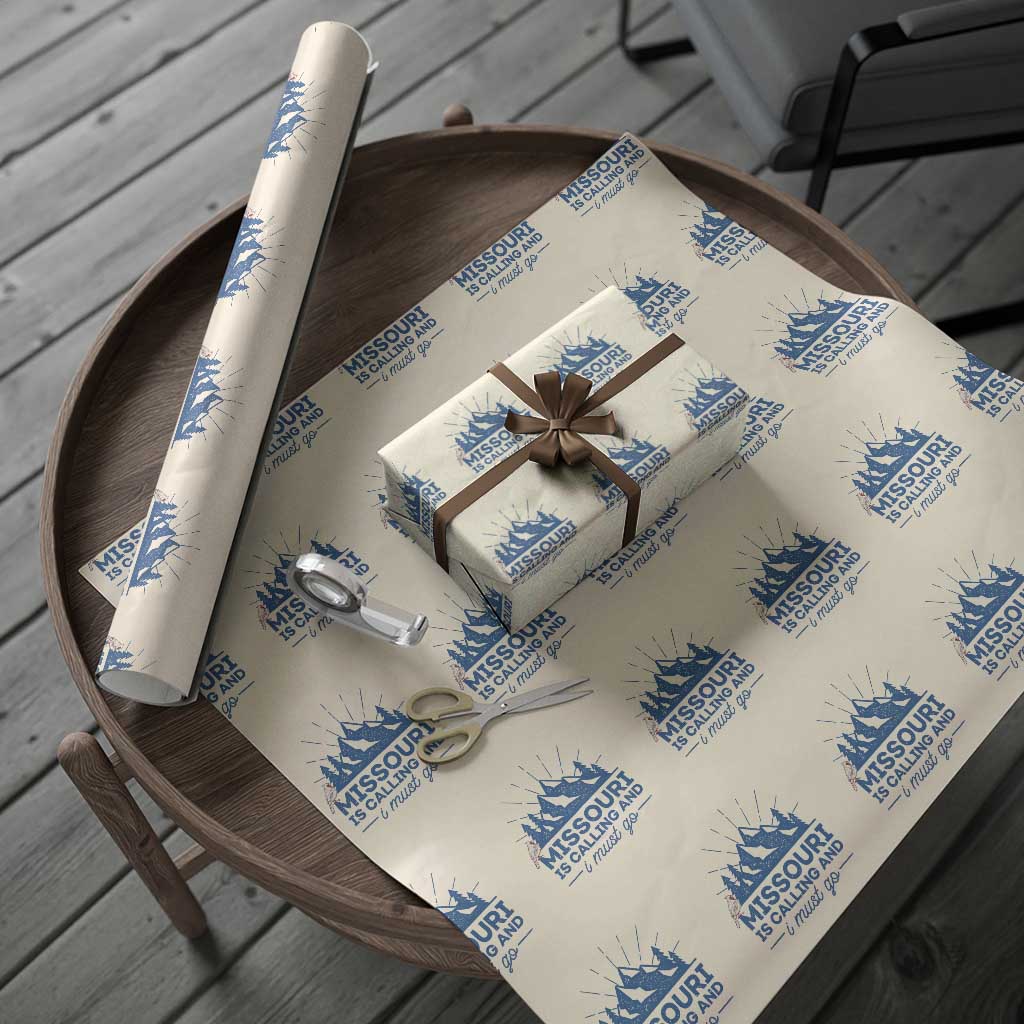 Missouri Traveling Lover Wrapping Paper Roll Missouri Is Calling And I Must Go TS12 Beige Print Your Wear