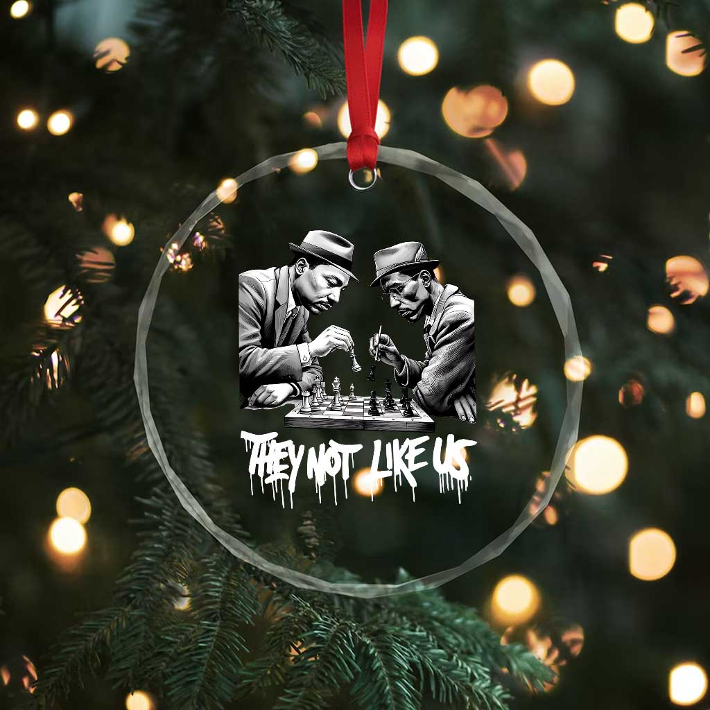MLK And Malcolm X Crystal Glass Ornament They Not Like Us African American Heritage Gift TS12 Print Your Wear