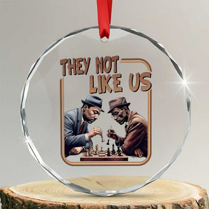 MLK And Malcolm X Crystal Glass Ornament They Not Like Us Revolutionary Leaders TS12 Transparent Glass 3'' Circle Print Your Wear