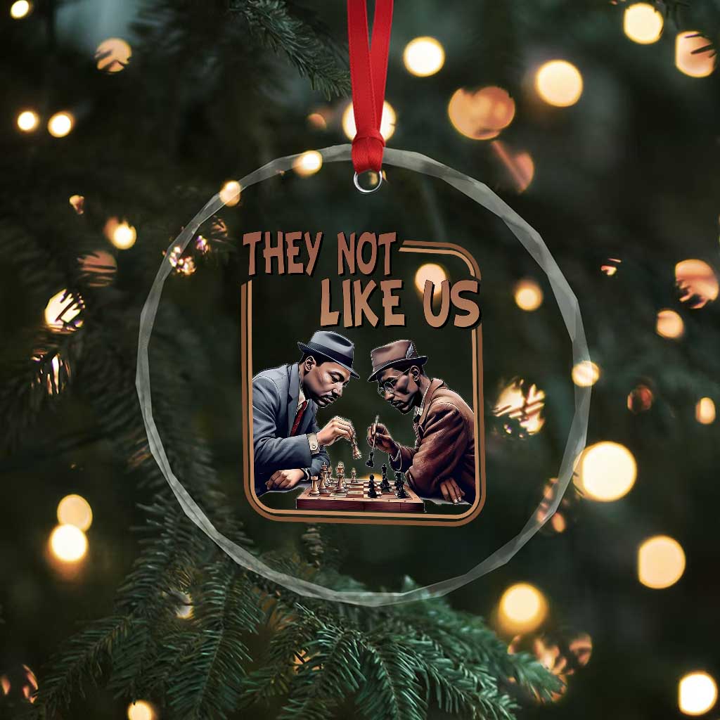 MLK And Malcolm X Crystal Glass Ornament They Not Like Us Revolutionary Leaders TS12 Print Your Wear