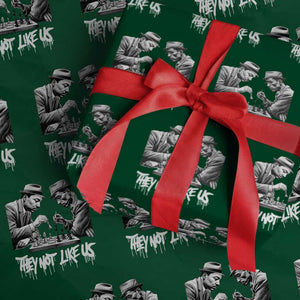MLK And Malcolm X Wrapping Paper Roll They Not Like Us African American Heritage Gift TS12 Green Print Your Wear
