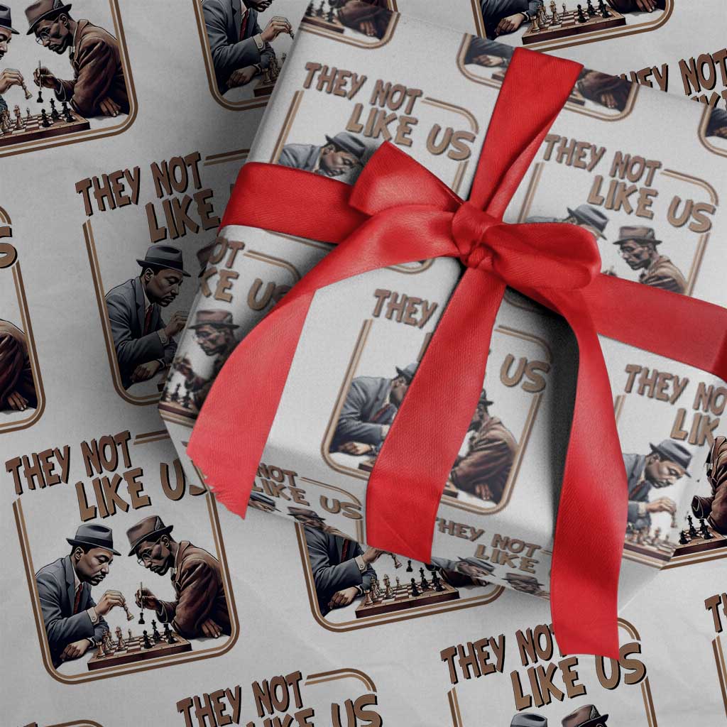MLK And Malcolm X Wrapping Paper Roll They Not Like Us Revolutionary Leaders TS12 White Print Your Wear