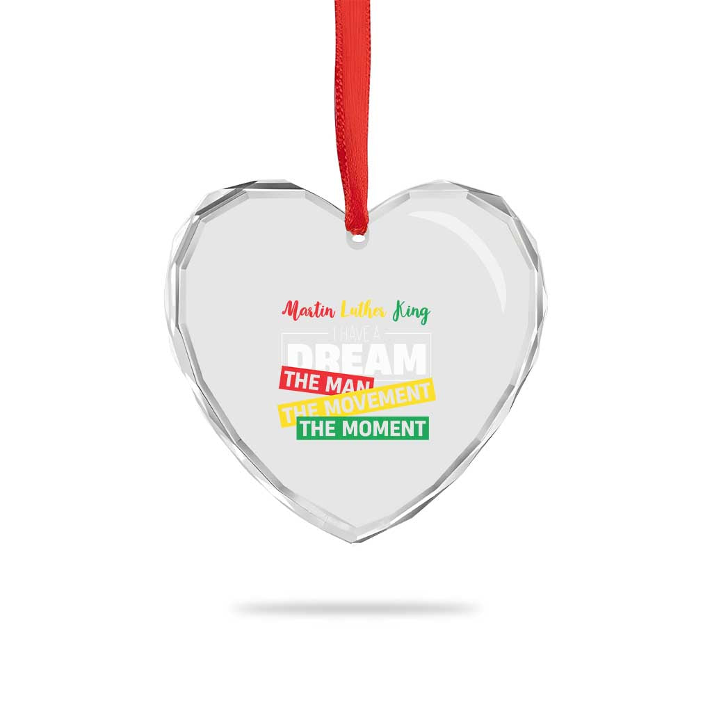MLK Day I Have A Dream Heart Crystal Glass Ornament Martin Luther King The Man Movement Moment Black History Month TS11 Print Your Wear