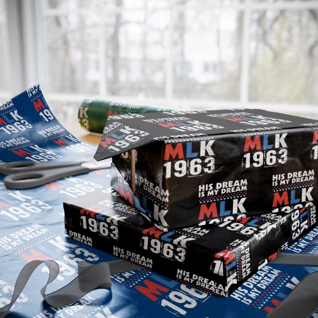 MLK His Dream Is My Dream 1963 Wrapping Paper Roll TS11 Black Print Your Wear
