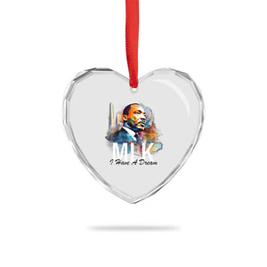 MLK I Have A Dream Heart Crystal Glass Ornament Martin Luther King Portrait Black History Month TS11 Print Your Wear
